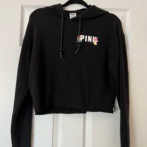 VS PINK Cropped Hoodie with back cutout.